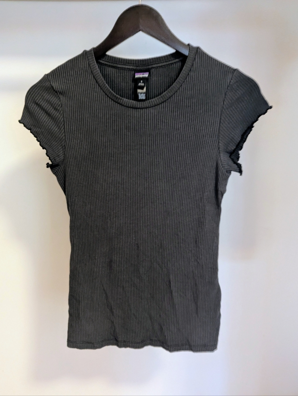 Patagonia Ribbed Short Sleeve Tee - Charcoal Black